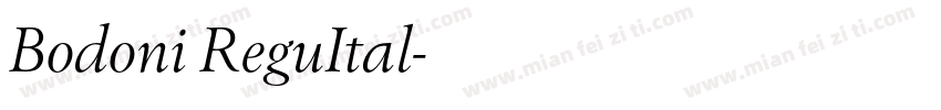Bodoni ReguItal字体转换
